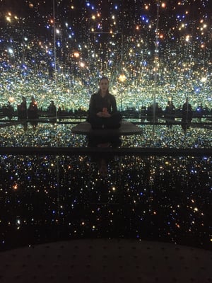Carolyn in an Infinity Mirrored Room